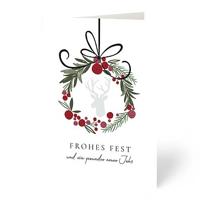 Weihnachtskarten Feinpapier matt incl. Couvert