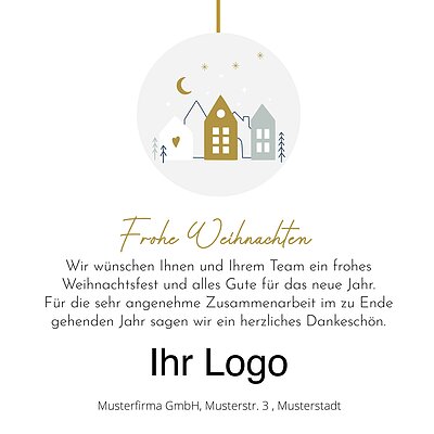 Elektronische Weihnachtskarte Dorfweihnacht